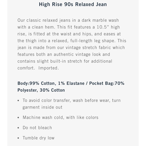 A&F High rise 90s relaxed Jean 25 Extra short - Picture 4 of 5